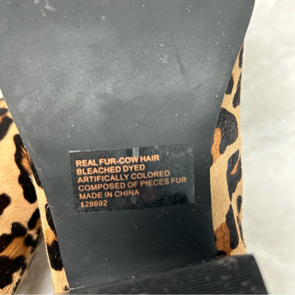 Steve Madden PALACE LEOPARD Calf Hair Leopard Print Cuban Heel Ankle Booties - Picture 11 of 12